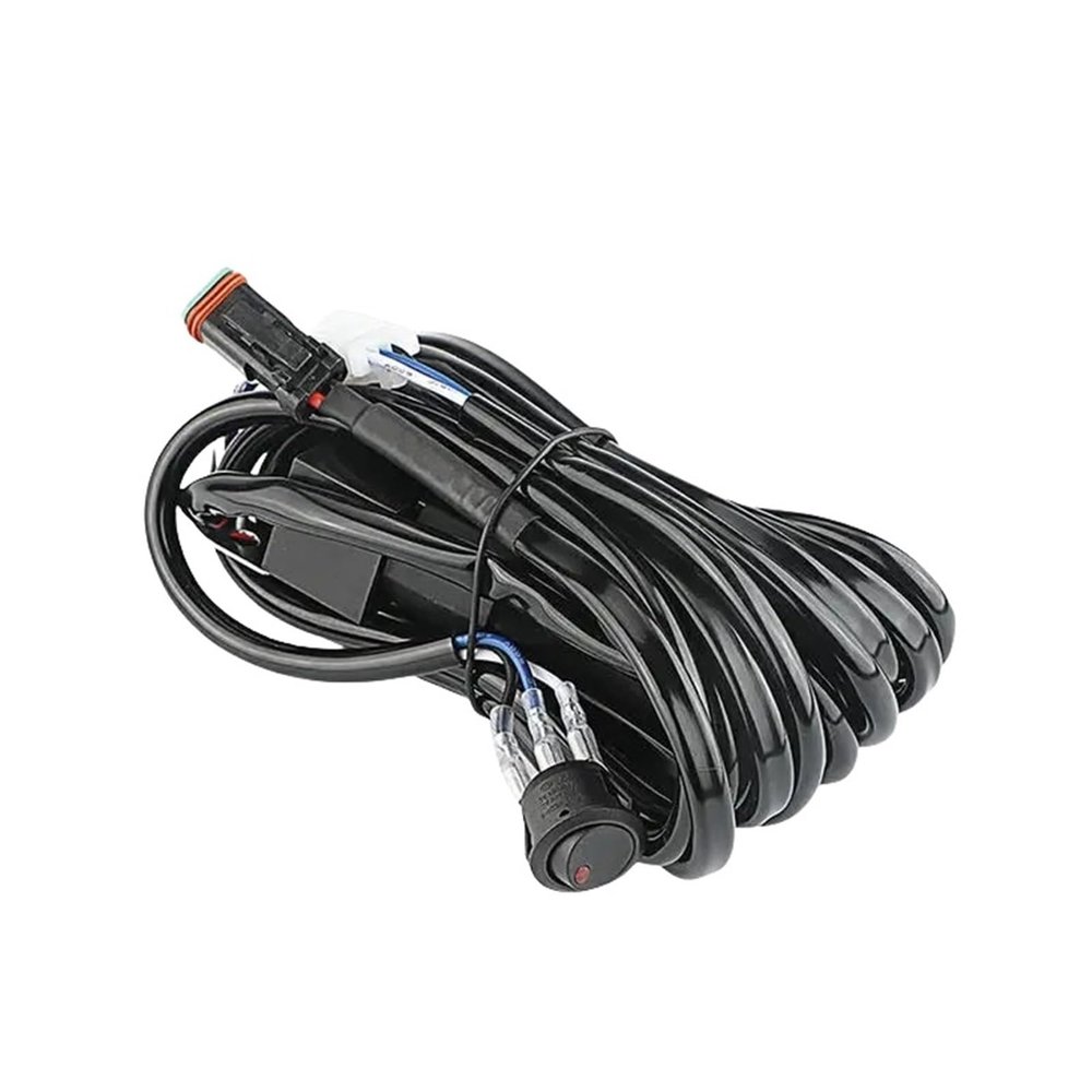 2 Pin Deutsch DT Series Connector Plug Wiring Harness 12V 40A Relay Compatible with Truck Work Lamp/LED Head Light Bar Cable Remote Switch(1set Harness Kit)