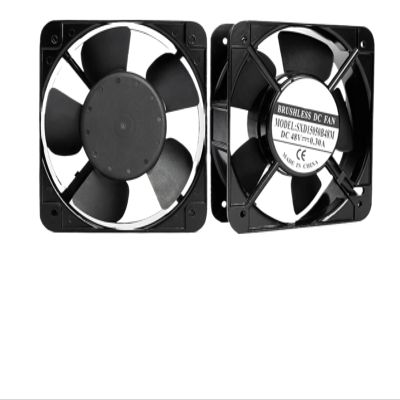 for Industrial: Powerful 150mm Dual Ball Bearing Cooling Fan 150x150x50mm DC 12V 24V 48V Metal Frame Axial Fan(12V Dual Ball)