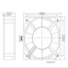 for Industrial: Powerful 150mm Dual Ball Bearing Cooling Fan 150x150x50mm DC 12V 24V 48V Metal Frame Axial Fan(12V Dual Ball) view 2