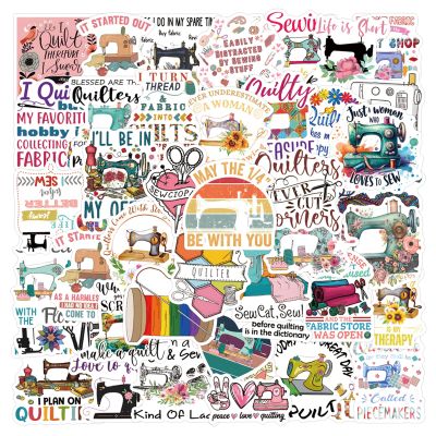 55pcs Sewing Machine Theme Stickers for Woman Adult,Waterproof Vinyl Quilting for Cup Water Bottles Laptop Luggage Mobile Phone Guitar Skateboard Party Decoration DIY Lovers(Sewing)