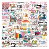 55pcs Sewing Machine Theme Stickers for Woman Adult,Waterproof Vinyl Quilting for Cup Water Bottles Laptop Luggage Mobile Phone Guitar Skateboard Party Decoration DIY Lovers(Sewing) view 1
