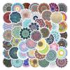 60 PCS Mandala Stickers Pack Waterproof Vinyl Decals for Water Bottles,Laptops,Phones,Notebook,Cars, DIY Crafts Vibrant Graphics for Mandala Enthusiast Gift to Friends Famils(Mandala) view 1