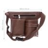 CATIEBYE Hair Stylist Scissors Pouch Barber Hair Cutting Tool Organizer Waist Bag Classic Brown Storage for Hairdressing and Pet Grooming Professionals view 2