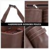 CATIEBYE Hair Stylist Scissors Pouch Barber Hair Cutting Tool Organizer Waist Bag Classic Brown Storage for Hairdressing and Pet Grooming Professionals view 3