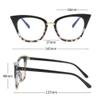 AOOLIA Cat Eye Blue Light Blocking Glasses for Women Men, Anti-fatigue Anti UV Ray Computer Gaming Glasses (Leopard, Cat Eye) view 2