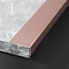 1pcs 2in/3in/4in Wide Aluminum Stair Nosing - L-Shape Step Edge Protector | Anti-Slip Corner Guard for Wood/Concrete Steps(Purple Gold,3cmx90cm) view 1