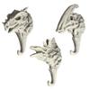 3-Packs Lifelike Dinosaur Fossils Skeleton Resin Wall Hooks, Decorative Coat and Key Hooks, Realistic Prehistoric Design Wall Hangers with Strong Adhesive for Home Bathroom Restaur view 1