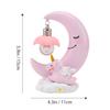 Luxshiny Moon Night Lamp Resin Cartoon Tabletop Night Light Decorative Bedside Lamp for Christmas Birthday Pink Moonlight view 2