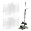 2pcs Plastic Dustpan Broom Coupling Clips Secure Double Pipe Connectors view 1