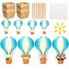 Palmhill 8 Sets 11.8" Hot Air Balloon Decorations Lanterns With Led Light view 1
