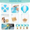 Palmhill 8 Sets 11.8" Hot Air Balloon Decorations Lanterns With Led Light view 3