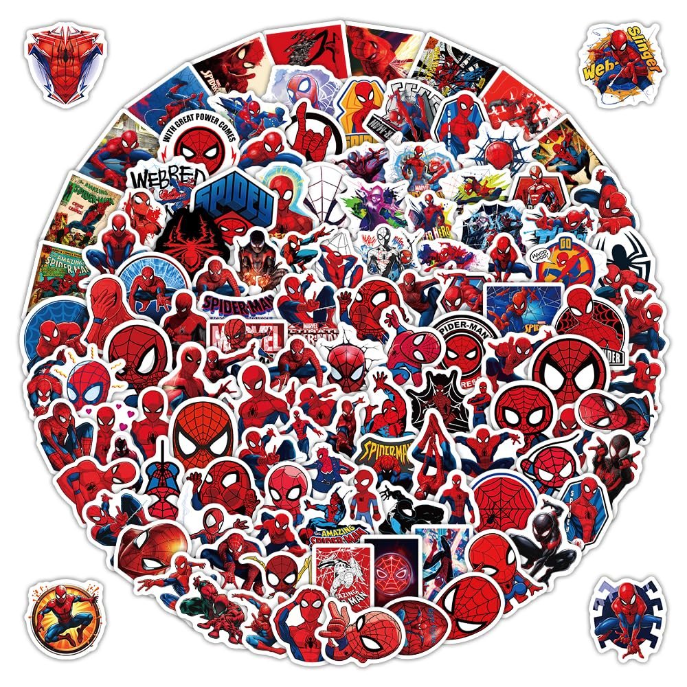 212Pcs Spider Anime Stickers for Kids, Birthday and Christmas Decor Gifts