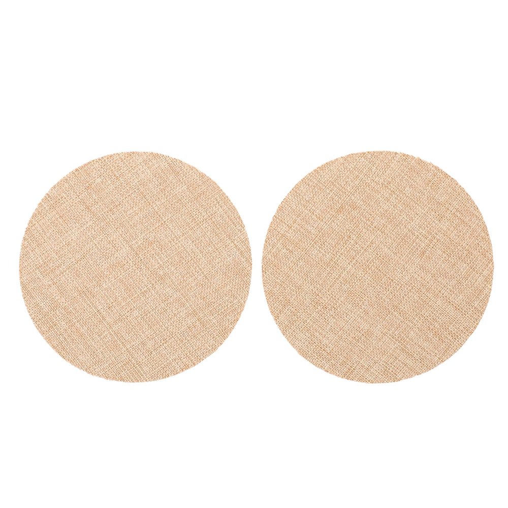 CORHAD 2pcs Eye Protection Anti-Glare Lamp Shade Cover, Small Brown Yellow Linen Ceiling Light Diffuser for Nursery Soft Light, LED Downlight Diffuser for Home and Room