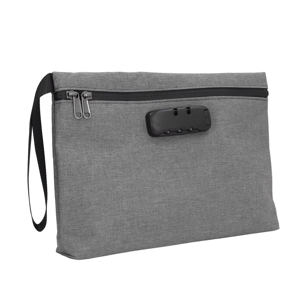 BTSEURY Smell Proof Bag, Combination Lock Odor Proof Storage Container with Activated Carbon Lining and Presettable Code, for Travel Accessories and Personal Belongings Safety (Grey)
