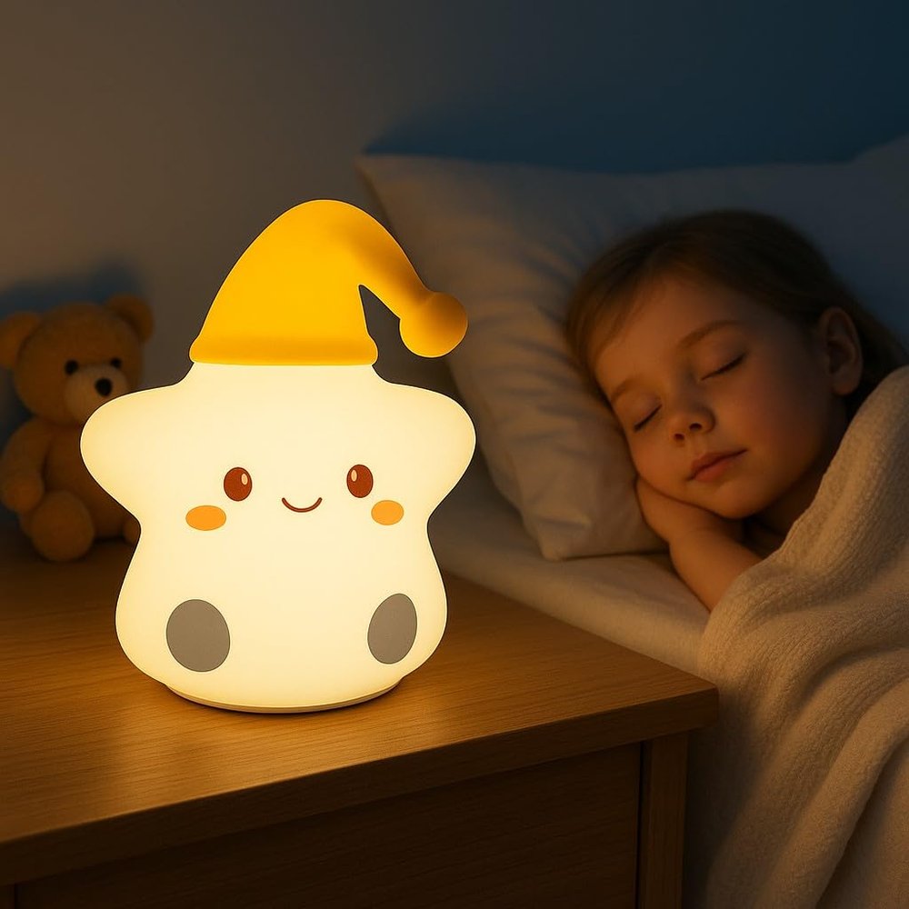 ILLIYIN Versatile Indoor/Outdoor LED 3 Light Mode USB Rechargeable Adorable Squishy Bao Bun Dumpling Flat Surface Light (Cloud Flat)