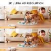 MarPanCam 2K Wireless Clock Camera with Motion Detection, 2.4G&5G WiFi, Mobile App Control, Home Security view 2