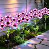 ANGMLN Solar Garden Lights 4 Pack 24 Solar Multicolored Sunflower Lights view 1