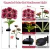 ANGMLN Solar Garden Lights 4 Pack 24 Solar Red Sunflower Lights view 4