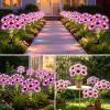 ANGMLN Solar Garden Lights 6 Pack 36 Solar Multicolored Sunflower Lights view 4