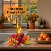 Fall Floral Centerpieces for Tables,3 LED Candle Lights with Maple Leaves view 3