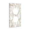 Printing Outlet Covers Gang Duplex Light Switch Cover Wall Plate for Bathroom Kitchen Decor (White Marble) view 3