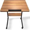 Rolling Overbed Laptop Desk with 180 Tilt -Adjustable Bedside Table for Work, Dining & Study (Oak Finish) view 1