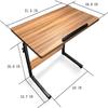 Rolling Overbed Laptop Desk with 180 Tilt -Adjustable Bedside Table for Work, Dining & Study (Oak Finish) view 3
