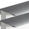 SDfgikTU Aluminum Alloy Kitchen Handles Furniture Knobs Grey 2 Pieces view 1