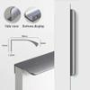SDfgikTU Aluminum Alloy Kitchen Handles Furniture Knobs Grey 2 Pieces view 3