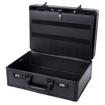 Professional Barber Case with PU Handle, Portable Hair Kit Tool Box Aluminum Organizer, Large Tool Kits Storage, Hard Travel Suitcase for Beauty Salon Makeup Hairdresser