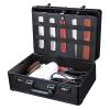 Professional Barber Case with PU Handle, Portable Hair Kit Tool Box Aluminum Organizer, Large Tool Kits Storage, Hard Travel Suitcase for Beauty Salon Makeup Hairdresser view 2