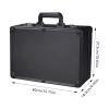 Professional Barber Case with PU Handle, Portable Hair Kit Tool Box Aluminum Organizer, Large Tool Kits Storage, Hard Travel Suitcase for Beauty Salon Makeup Hairdresser view 3
