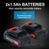 Cordless Wrench 520Nm High Torque Electric Power Tool with Brushless Motor 2 Batteries 12 Inch Chuck Set Including 5 Sockets Adapters for Automotive Repairs Red view 4