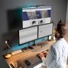 VIVO Triple LCD Monitor Desk Mount Stand Heavy Duty and Fully Adjustable, 3 Screens up to 30 inches STAND-V003T view 2