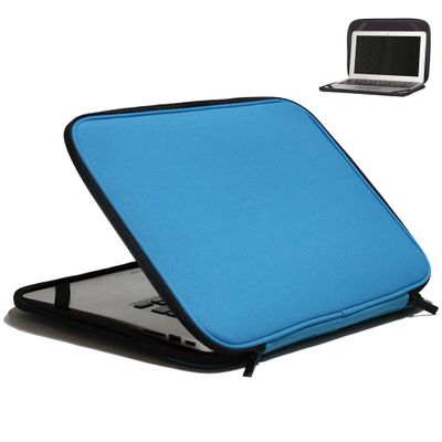 Inntzone Laptop Sleeve 15.6 Inch Foldable Slim Case Lightweight Bag Notebook Computer Carrying Flip Cover (Blue)