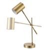 Globe Electric 52098 Pratt 20" Desk/Table Lamp, Matte Brass Finish, Adjustable Height, Balance Arm, in-Line Rocker On/Off Switch view 4