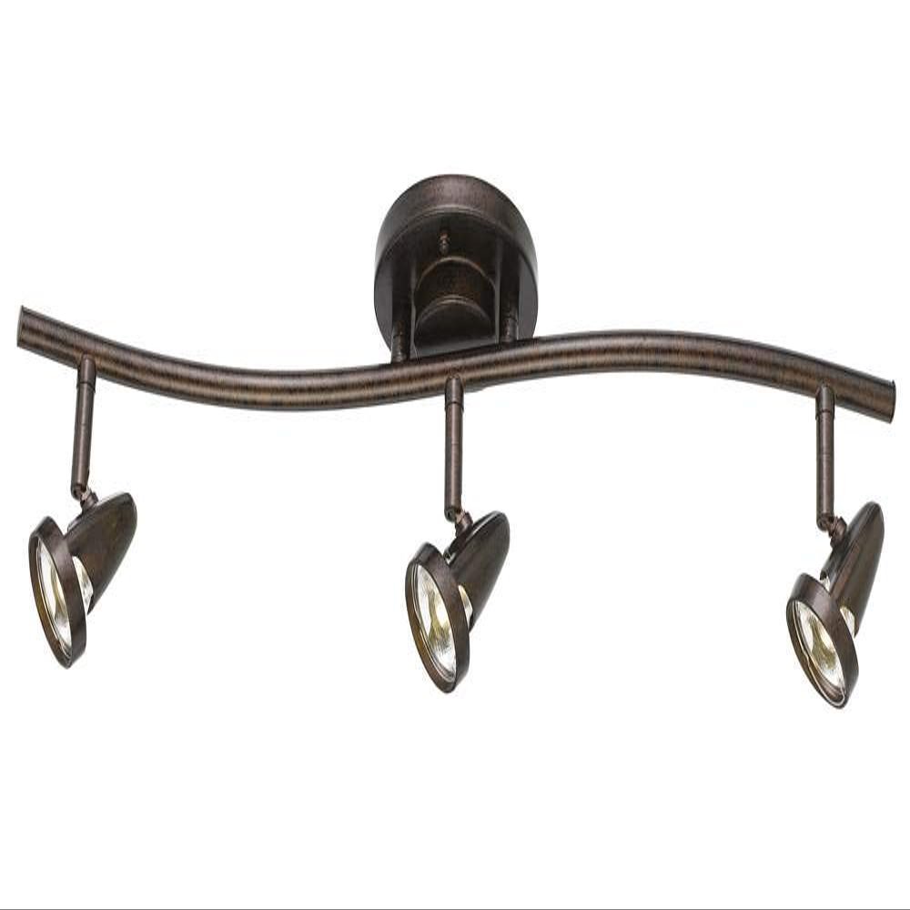 Cal Lighting SL-808-3-RU Contemporary Modern LED Pendant from Serpentine Collection in Bronze / Dark Finish, 24.75 inches
