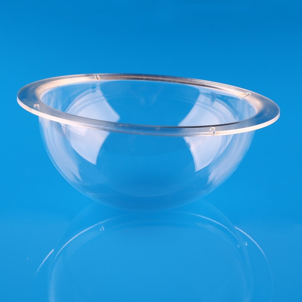 Ricrrover Diameter 6 Inch/150mm w/4 Holes Clear Acrylic Dome Flange Clear Plastic Hemisphere Indoor/Outdoor CCTV Replacement Clear Dome Camera Cover Security Dome Camera Housing