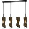 Cal Lighting FX-3669-4 Contemporary Modern Four Light Island Pendant from Zamora Collection in Bronze / Dark Finish, 23.50x17.75x17.75 view 1