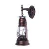 LIN XIAO HAO mayu Kerosene Lantern Wall Lamp Retro Bedroom Bedside Wall Sconces Iron and Glass Shade Restaurant Bar (Color : Red Bronze) view 1