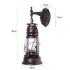 LIN XIAO HAO mayu Kerosene Lantern Wall Lamp Retro Bedroom Bedside Wall Sconces Iron and Glass Shade Restaurant Bar (Color : Red Bronze) view 2