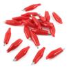 Aexit 20 Pcs Electrical Testing 38mm Long Red Plastic Boot Coated Testing Alligator Voltage Testers Clip Clamps view 1