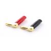 Aexit Pair L Electrical Testing Shaped 4mm Audio Speaker Banana Half Insulated Right Angle Adapter Connector Voltage Testers Red Black view 2
