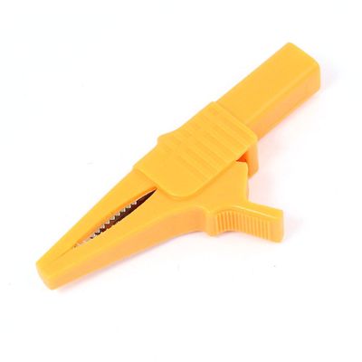 Aexit 1000V 32A Electrical Testing Orange Plastic Coated Metal Alligator Clip Voltage Testers for Multimeter