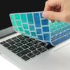 Batianda Russian Alphabet Ombre Color Keyboard Cover Protector Waterproof Silicone Skin for Apple MacBook Air 13 Mac Pro 13 15 17 inch (with or Without Retina Display,Old Version) (Gradient Green) view 3