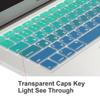 Batianda Russian Alphabet Ombre Color Keyboard Cover Protector Waterproof Silicone Skin for Apple MacBook Air 13 Mac Pro 13 15 17 inch (with or Without Retina Display,Old Version) (Gradient Green) view 4