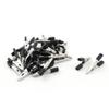 Aexit 30 Pcs Electrical Testing Black Grip Electric Test Crocodile Alligator Clips Voltage Testers Clamps 50mm view 1