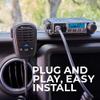 Midland  MXT115VP3-15 Watt GMRS MicroMobile Two-Way Radio - Off Roading Outdoor Farm - Extended 3dB gain Universal Lip Mount Antenna Dustproof Noise-Canceling Microphone - 8 Repeater Channels view 4