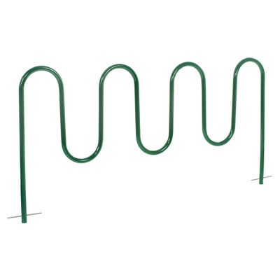 Global Industrial 94" L Wave Bike Rack, Below Ground Mount, 9-Bike Capacity