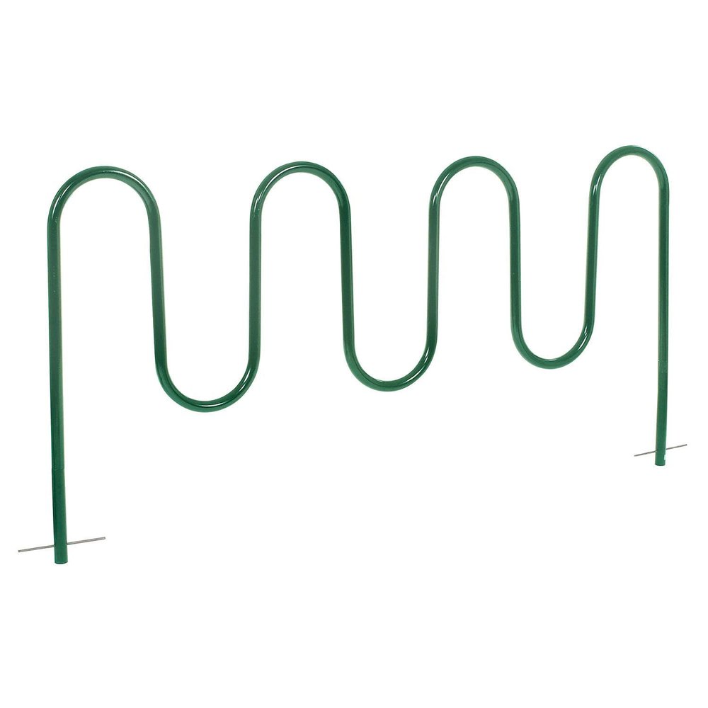 Global Industrial 94" L Wave Bike Rack, Below Ground Mount, 9-Bike Capacity